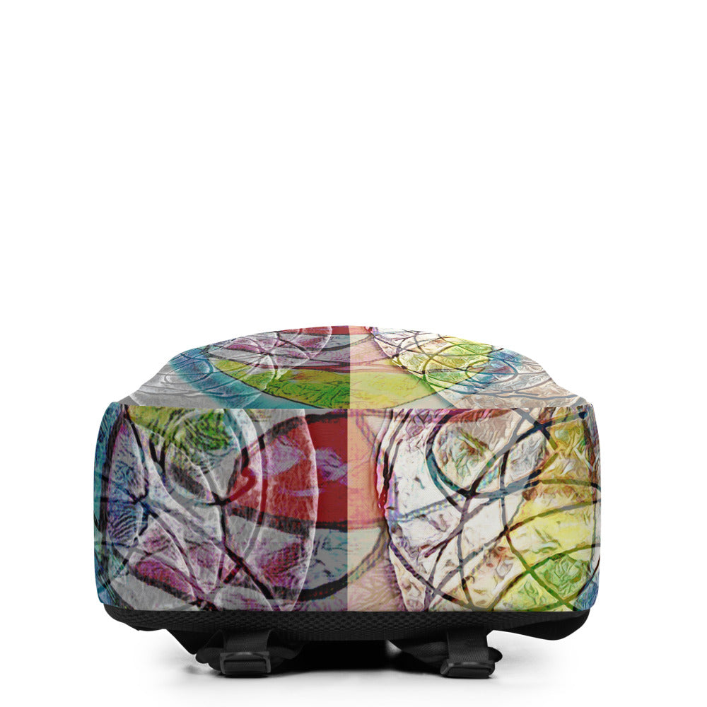 Bottom of colourful eatsalt backpack