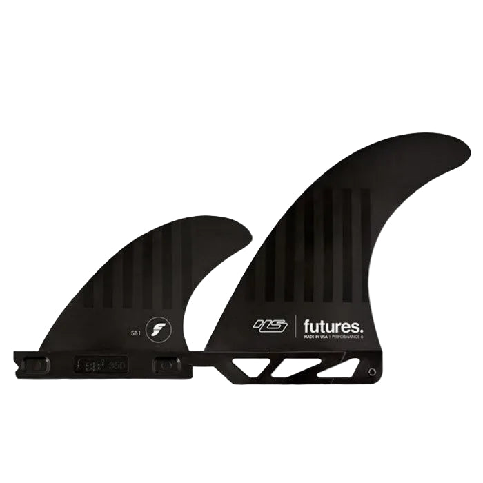 Futures 2 plus 1 fins with 6-inch centre fin