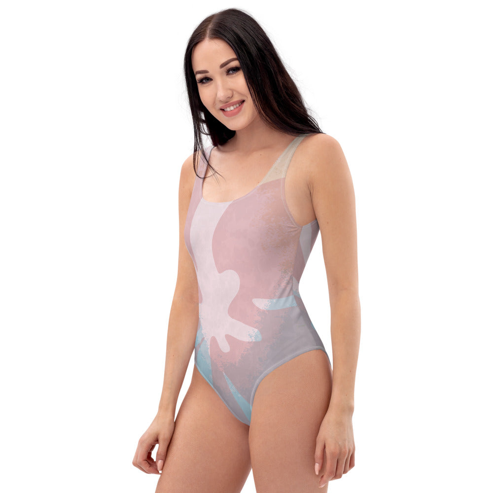 wave splash pink swimsuit - front