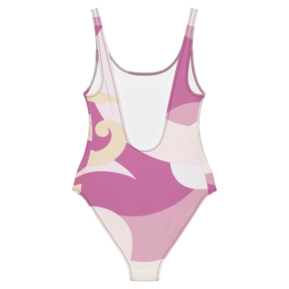 Eatsalt wave design sea or pool one-piece swimsuit - back