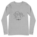 eatsalt surf hair line design on long sleeve tee - grey