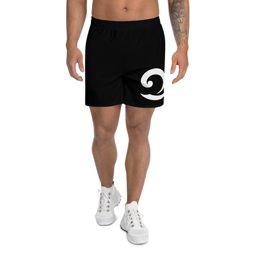Eatsalt Surfwear black athletic shorts (front)