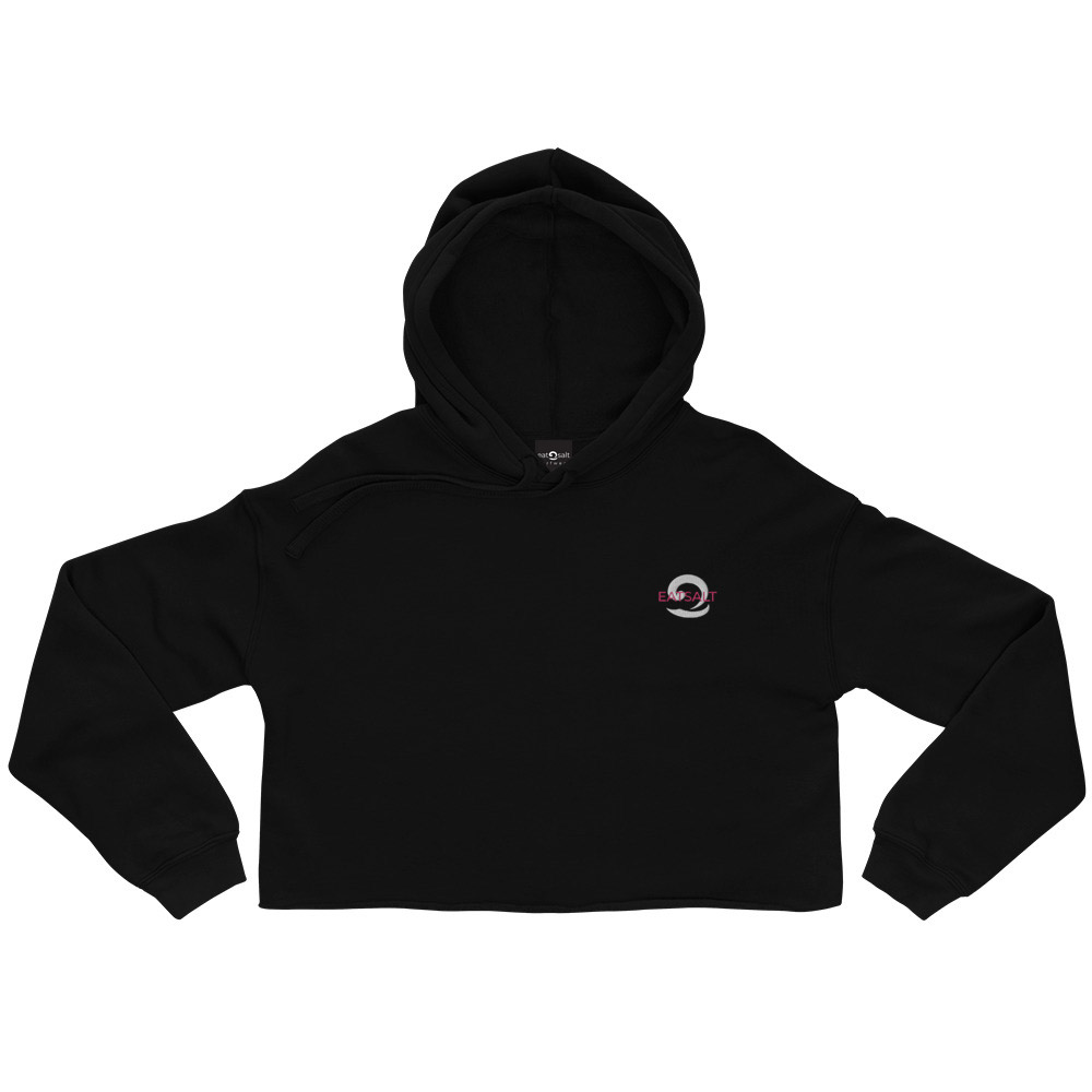 crop-hoodie-black Black Women's Crop Hoodie