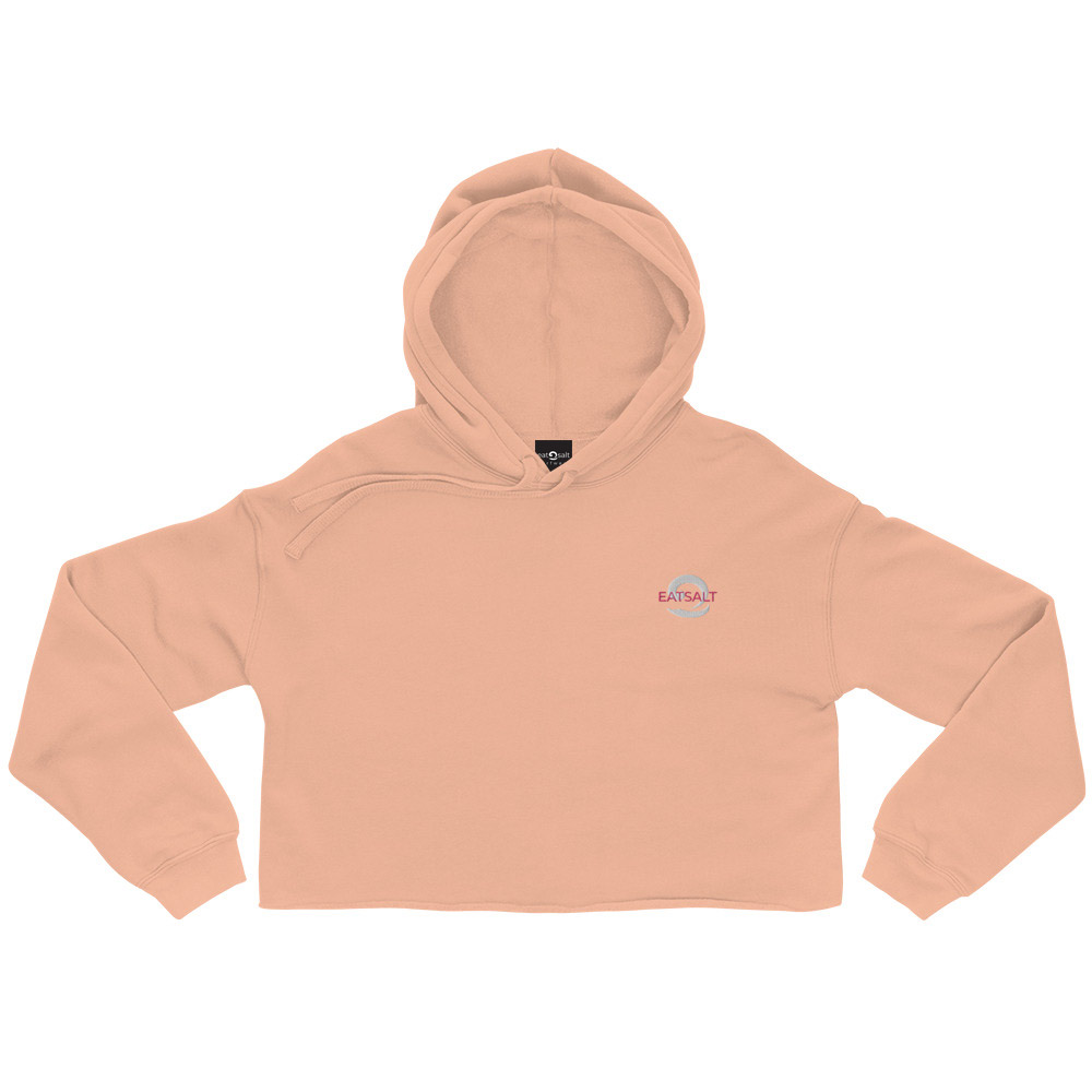 crop-hoodie-peach Eatsalt Peach Women's Crop Hoodie