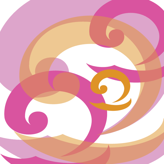 Eatsalt Orange & Pink swirl design