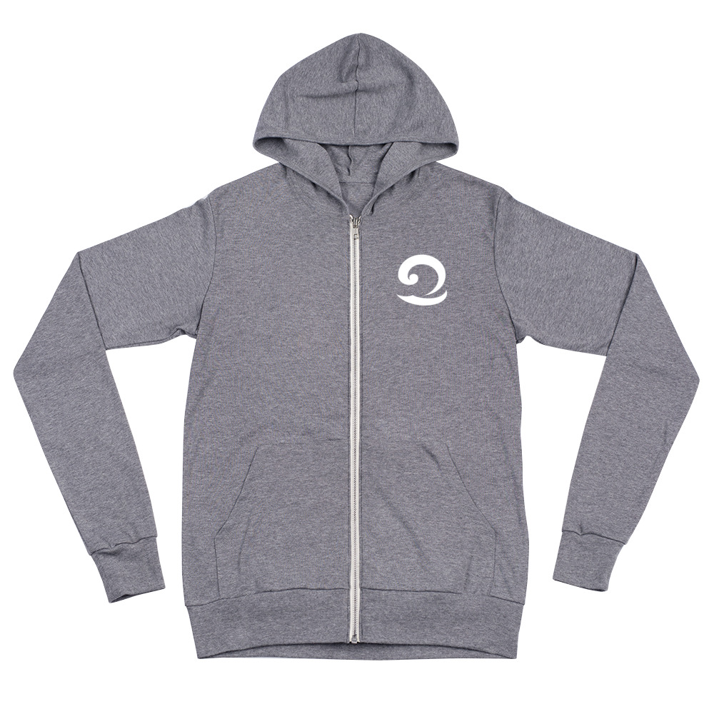 Grey Eatsalt zip hoodie
