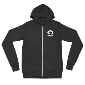 Charcoal Eatsalt zip hoodie