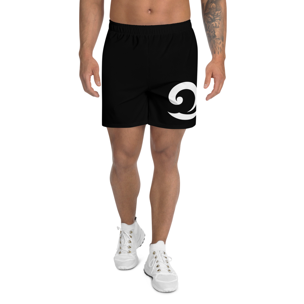 Eatsalt Surfwear black athletic shorts (front)