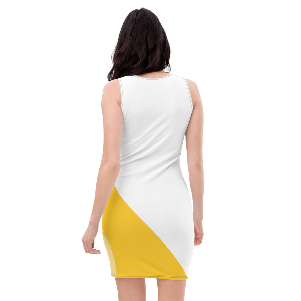 mockup-dca9cebf.png Eatsalt white fitted dress with orange swirl design - back
