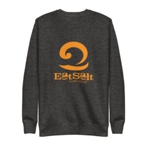 Eatsalt Fleece-lined Pullover - orange on charcoal