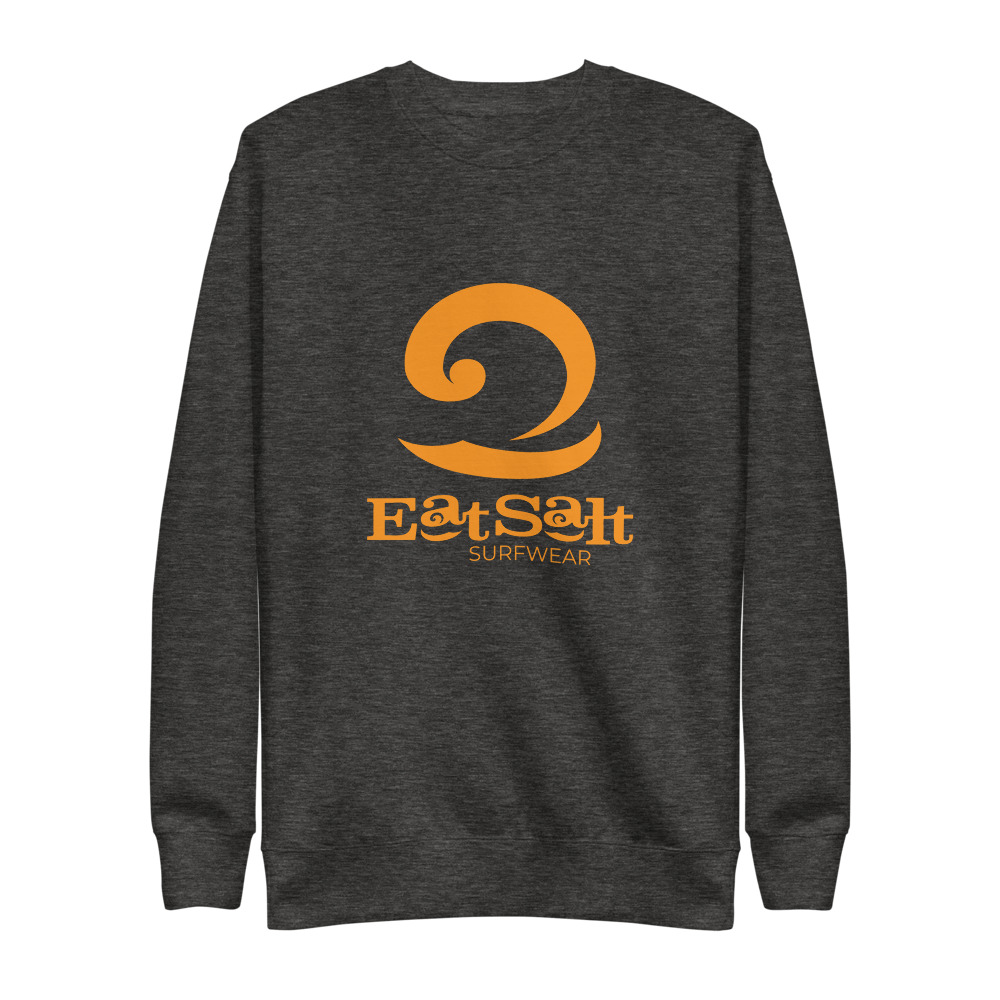 Eatsalt Fleece-lined Pullover - orange on charcoal
