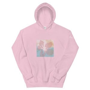 Pink Hoodie by Eatsalt Surfwear with Hawaii Hibiscus Flower Design