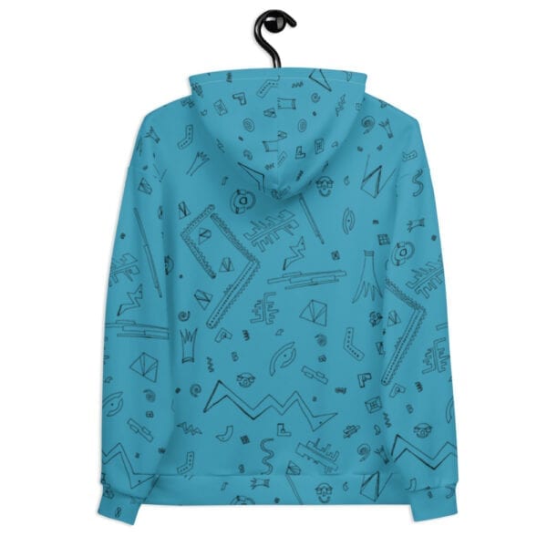light blue patterned hoodie