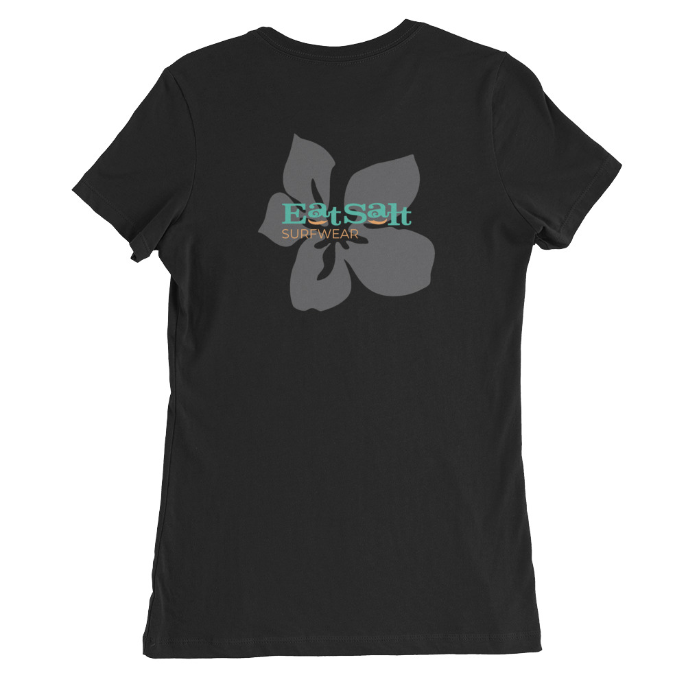 eatsalt flower t-shirt - charcoal - back