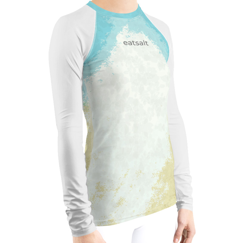 eatsalt-womens-rash-vest-side Women's Rash Guard - side view