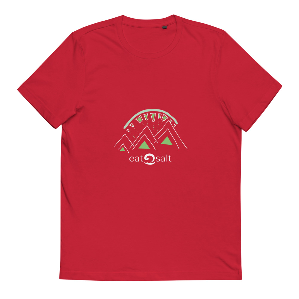 mockup-330eb4d0.jpg red t-shirt with lime and white mountain eat salt design