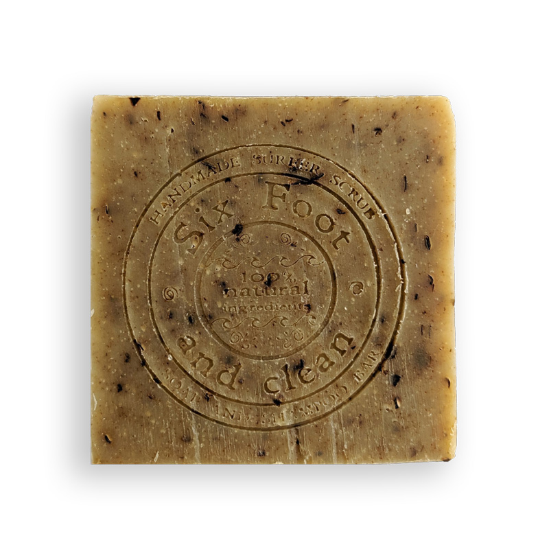 Six_Foot_and_Clean_Beach_Break_Soap_Shampoo_Bar Beach Break Seaweed Surfer Scrub Soap & Shampoo Bar by Six Foot and Clean