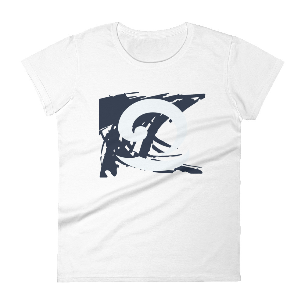 Eatsalt white t-shirt with eat salt wave design