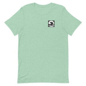 Unisex T-Shirt mint green with black and white wave icon