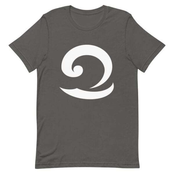 Eatsalt charcoal t-shirt with white wave logo