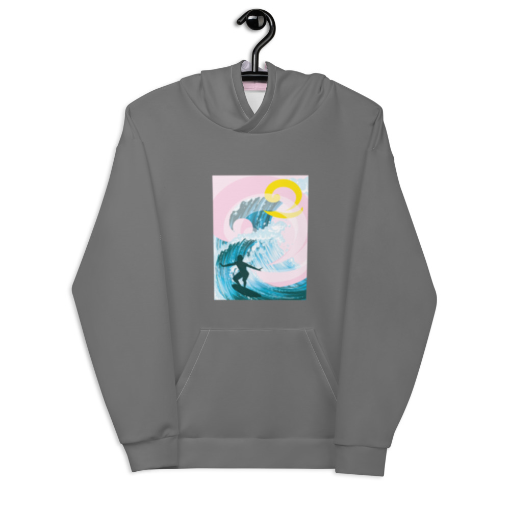 mockup-7ccbc1d7.jpg grey hoodie for the beach with blue/pink image - front