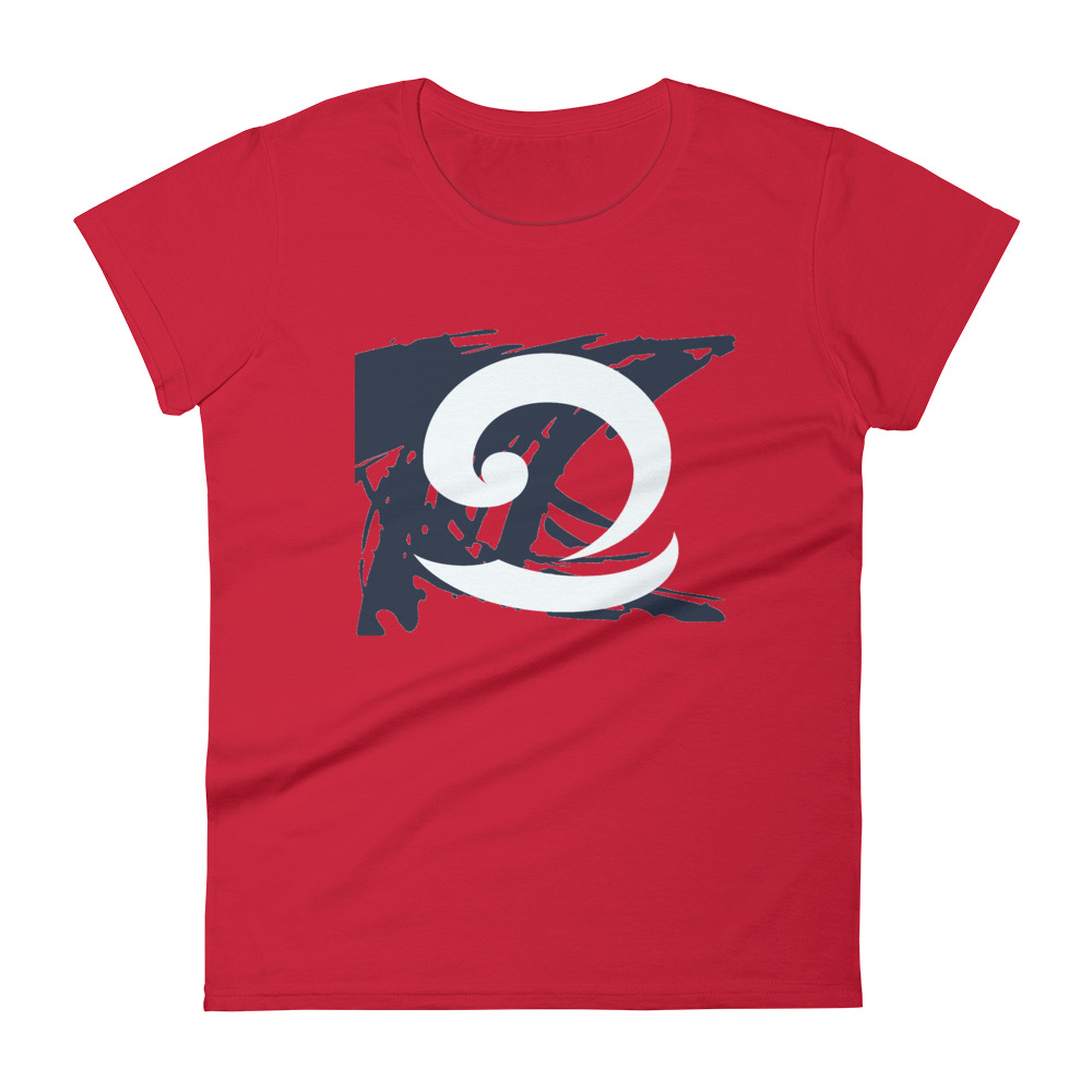 Eatsalt red t-shirt with eat salt wave design