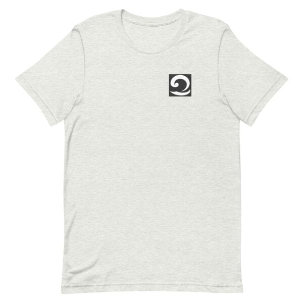 Unisex T-Shirt ash with black and white wave icon