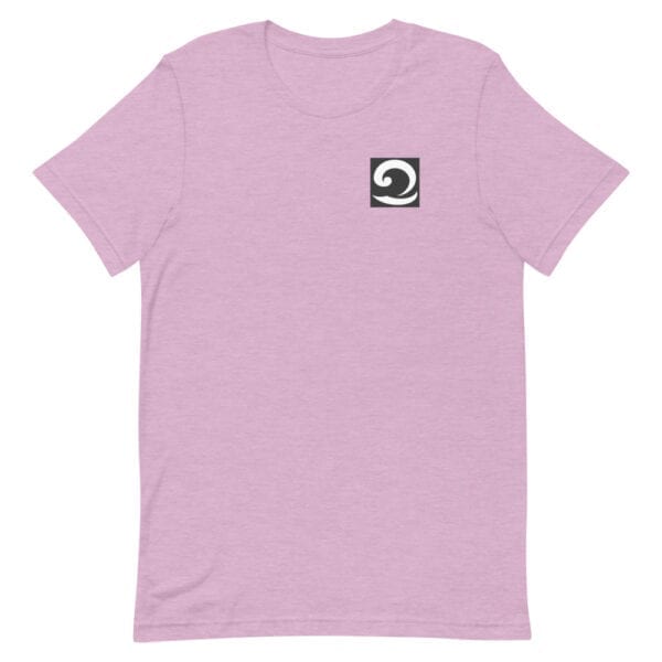 Unisex T-Shirt pink with black and white wave icon