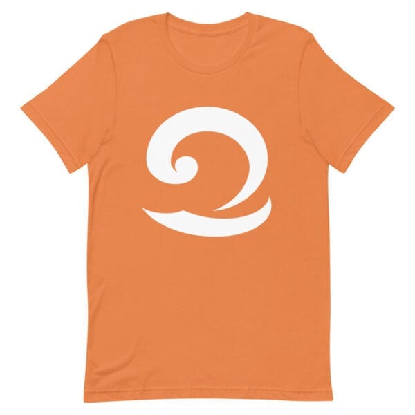 Eatsalt soft orange t-shirt with white wave logo