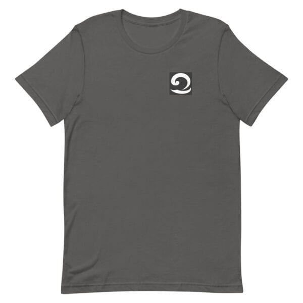 Unisex T-Shirt grey with black and white wave icon