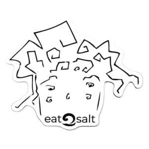 Vinyl 'Surf Hair' sticker for surfboards, vehicles, or Macbook Apple logo cover