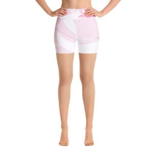Eatsalt Surfwear's Pink and White Yoga Shorts