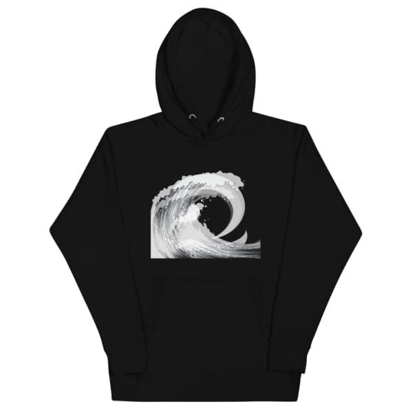 black eat salt premium wave hoodie