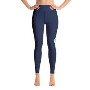 Eatsalt yoga leggings, navy blue - front