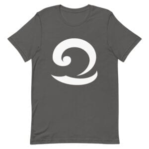 Eatsalt dark grey t-shirt with white wave logo